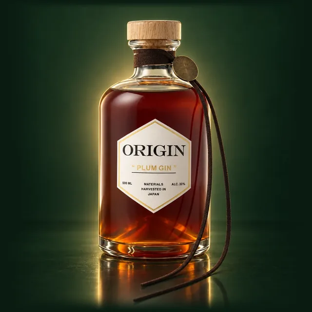 ORIGIN PLUM GINのボトル（イメージ）
