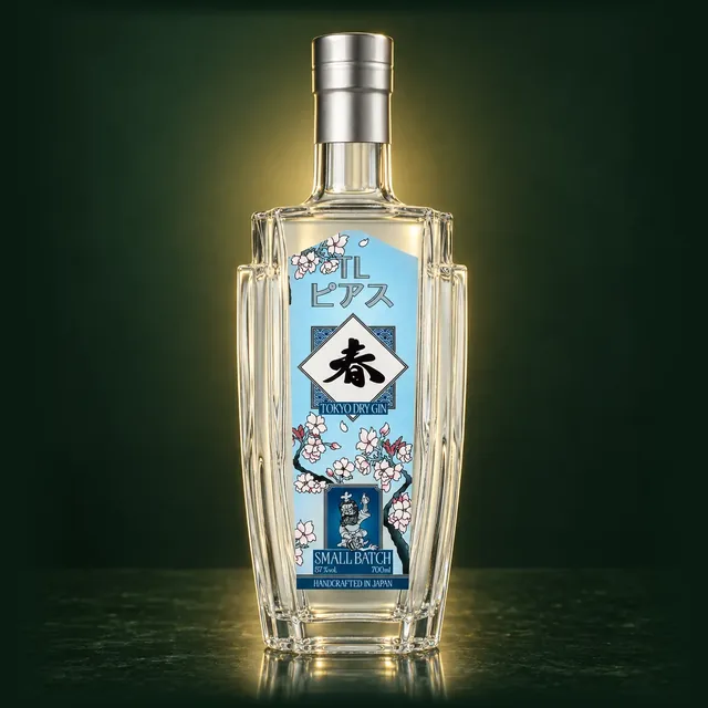 TL Pearce Tokyo Dry Gin Limited Edition「春」のボトル（イメージ）